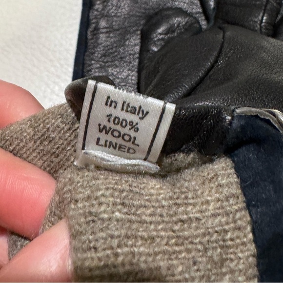 Genuine Leather Gloves with Wool Lining sz. 7.5 Made in Italy - Picture 4 of 8